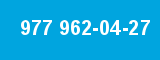 977 962-04-27 977 962-04-27